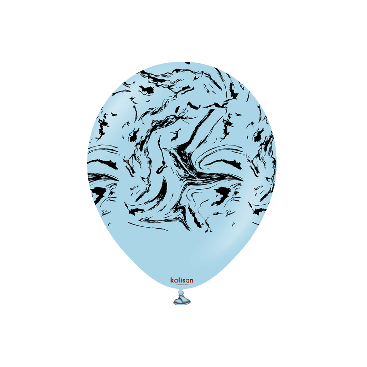 Latexballoons - Space Nebula 30 cm - Macaron Blue - Black Print 25-pack