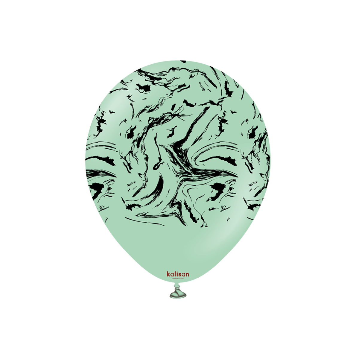 Latexballoons - Space Nebula 30 cm - Macaron Green - Black Print 25-pack