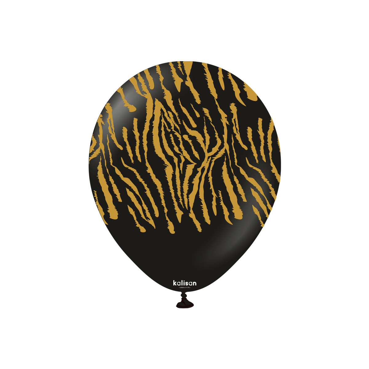 Latexballoons - Safari Tiger N 30 cm  - Black - Gold Print 25-pack