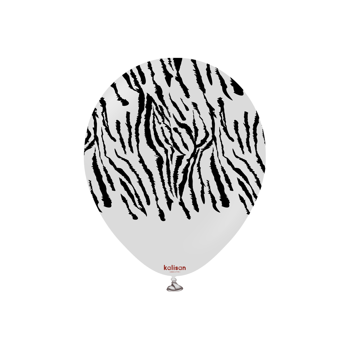 Latexballoons - Safari Tiger N 30 cm - Smoke - Black Print 25-pack