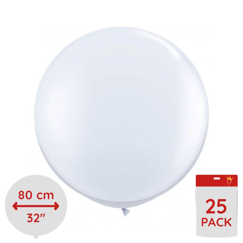 Latexballonger - Vita  80 cm 25-pack