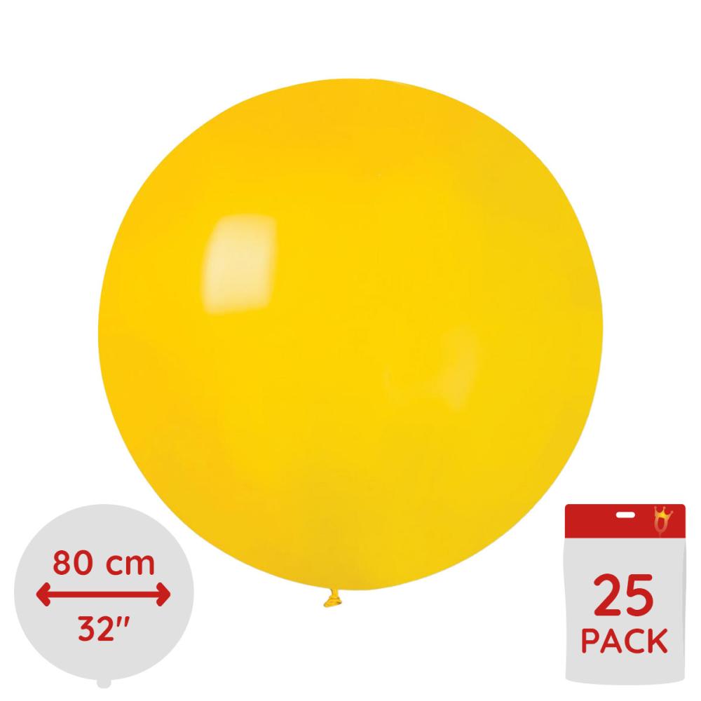 Latexballonger - Gula  80 cm 25-pack