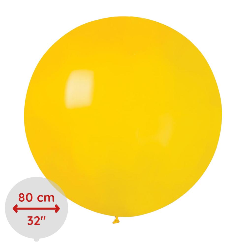 Latexballong - Gul 80 cm Styckevis