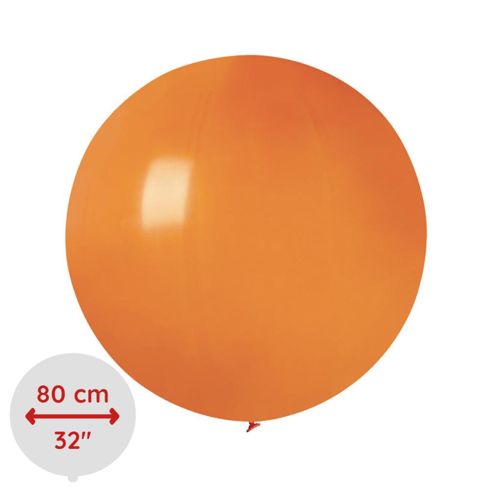 Latexballong - Orange Rund 80 cm Styckevis