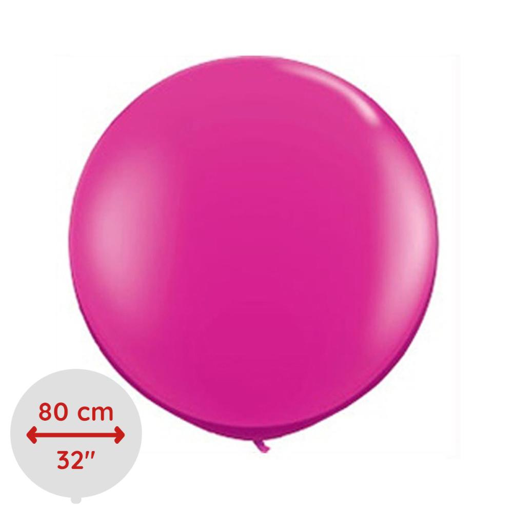 Latexballong - Magenta Rund 80 cm Styckevis