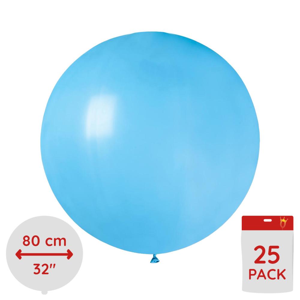 Latexballonger - Ljusblå  80 cm 25-pack