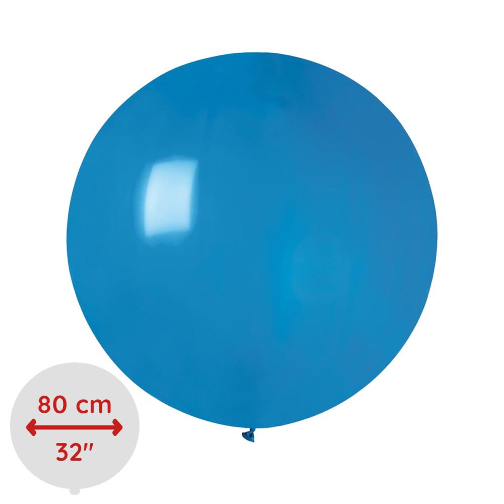 Latexballong - Blå Rund 80 cm Styckevis