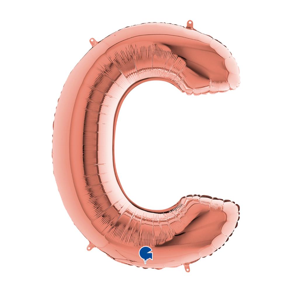 Bokstavsballong - C Rose Gold 100 cm