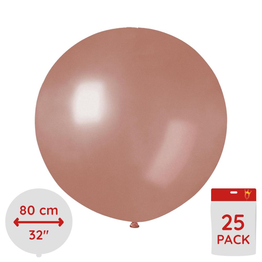 Latexballonger - Rose Gold  80 cm 25-pack