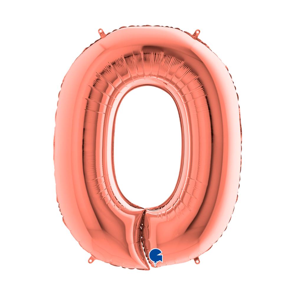 Ballongsiffra - Noll Rose Gold 100 cm