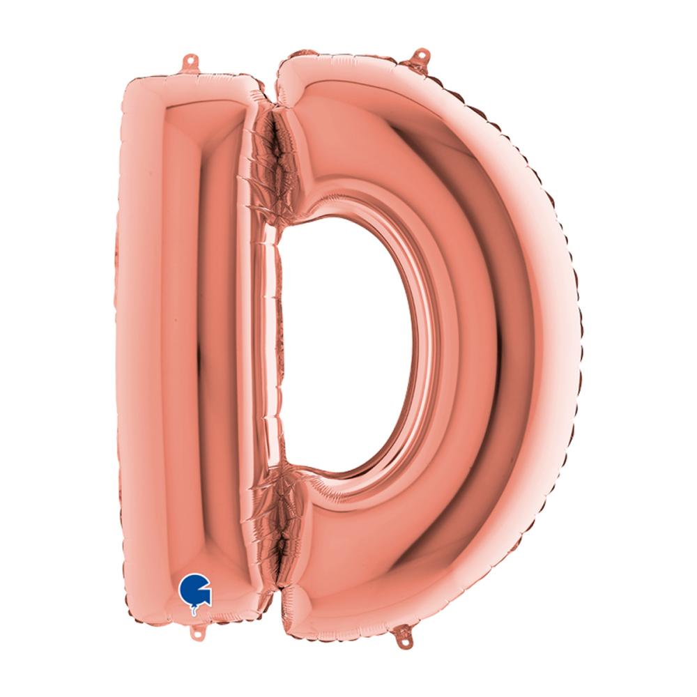 Bokstavsballong - D Rose Gold 100 cm