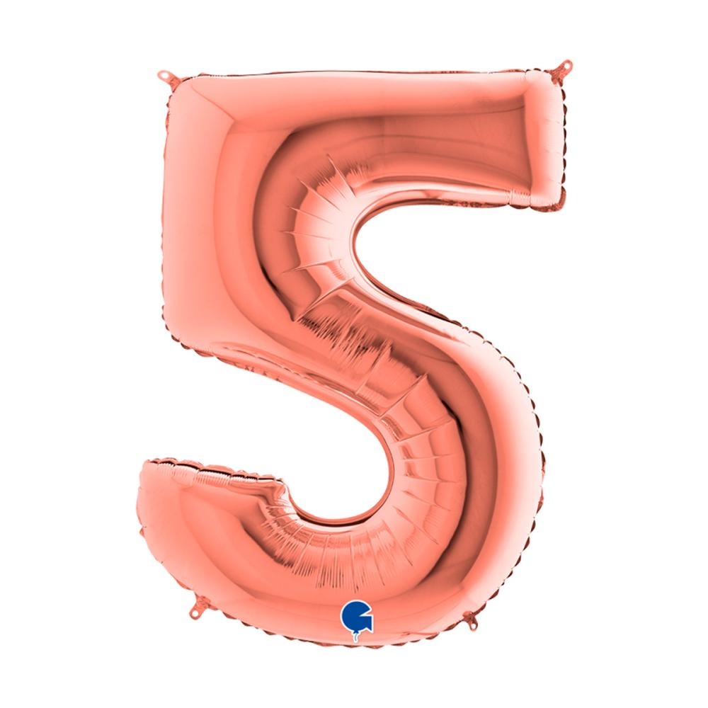 Ballongsiffra - Fem Rose Gold 100 cm