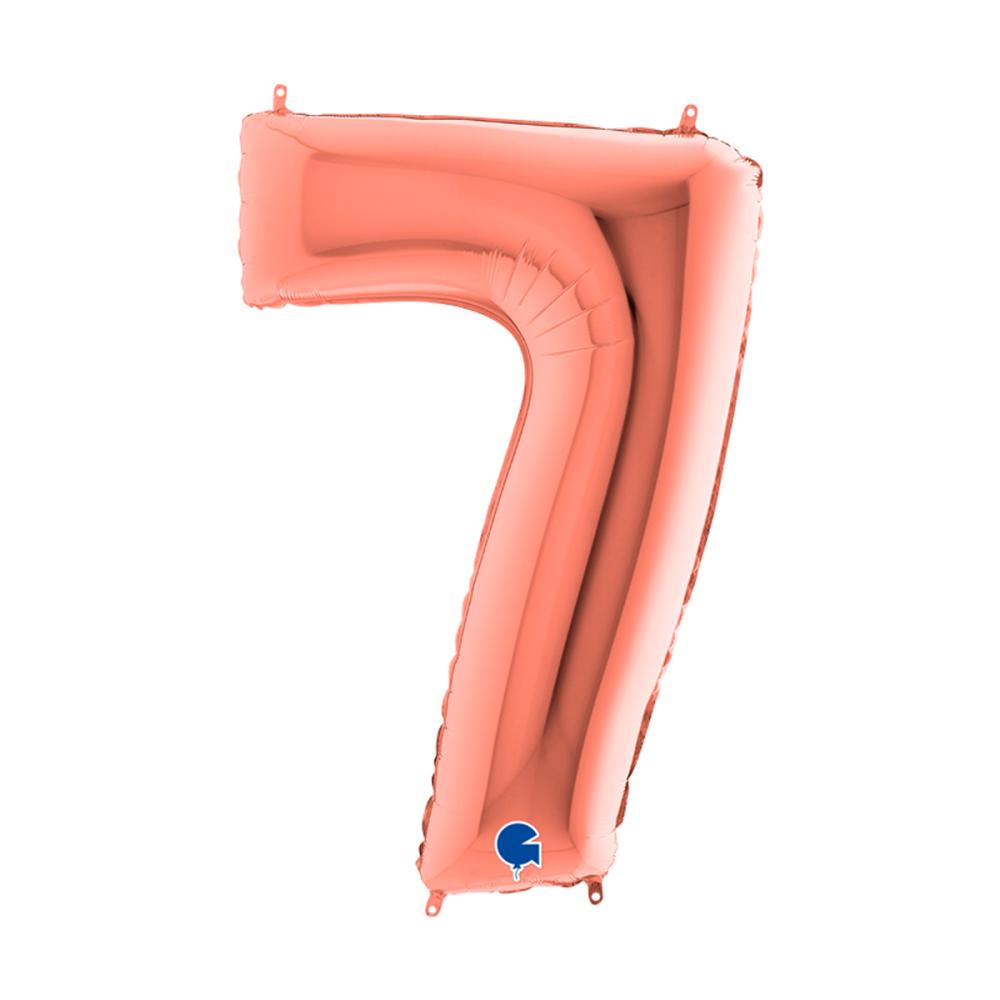 Ballongsiffra - Sju Rose Gold 100 cm