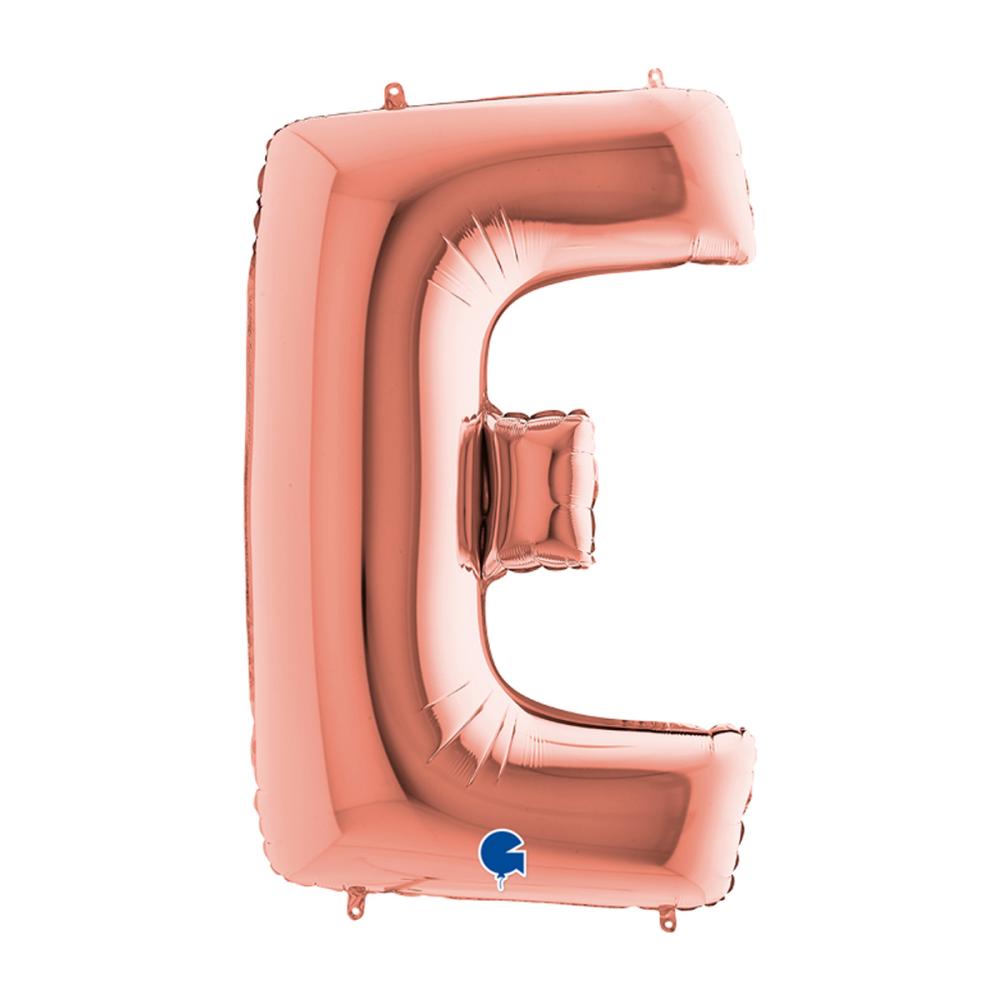 Bokstavsballong - E Rose Gold 100 cm