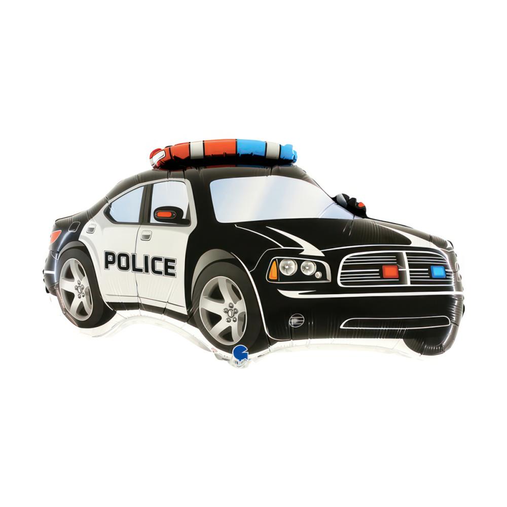 Folieballong - Police Car Black