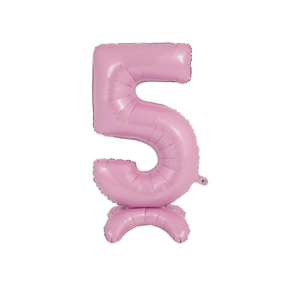 Ballongsiffra - Standup 5 Pastellrosa 63 cm