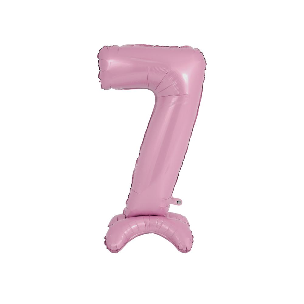 Ballongsiffra - Standup 7 Pastellrosa 63 cm