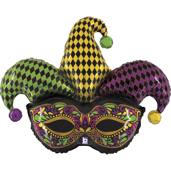 Folieballong - Jester Mask 95 cm