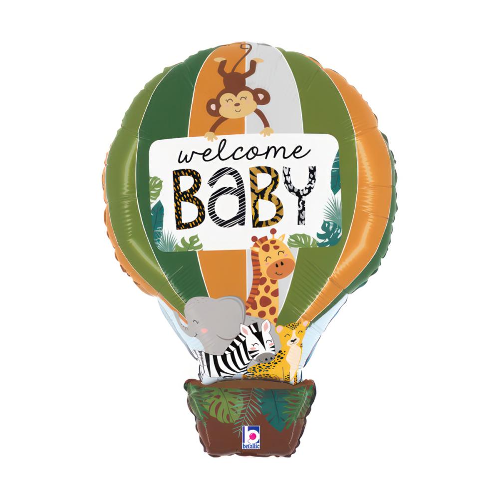 Folieballong - Jungle Animals Welcome Baby Single Pack