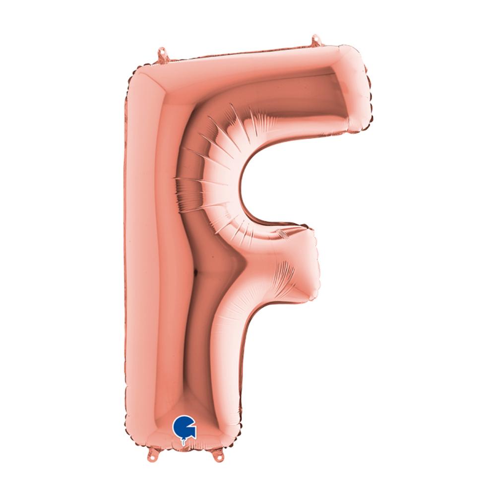 Bokstavsballong - F Rose Gold 100 cm