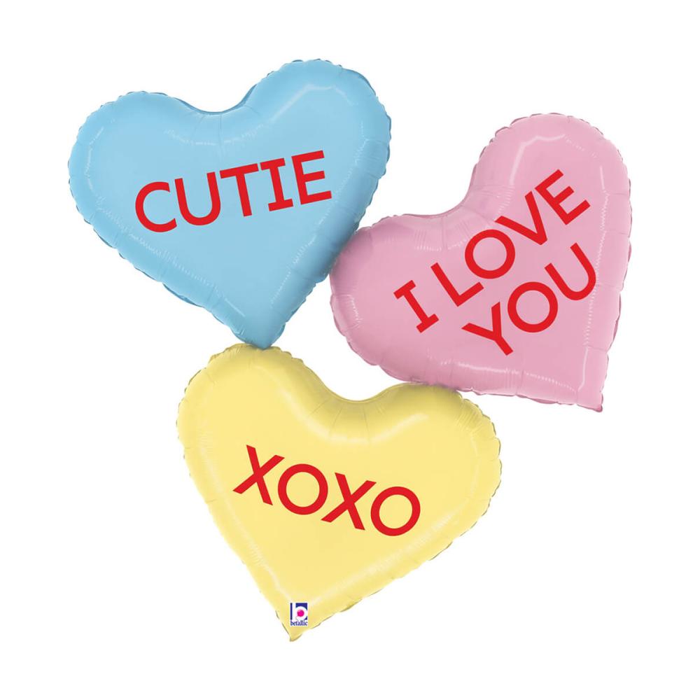 Folieballong - Conversation Heart Messages
