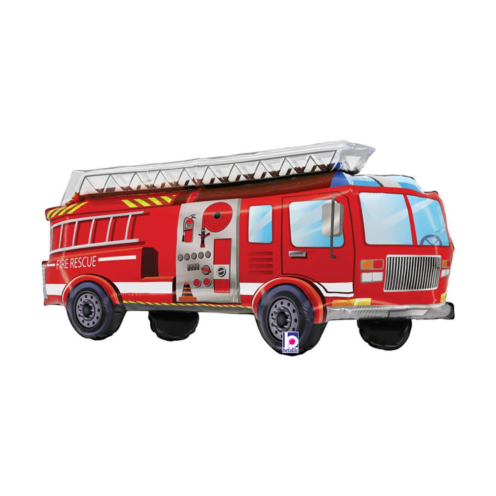 Folieballong - Red Firetruck Shape 62 cm