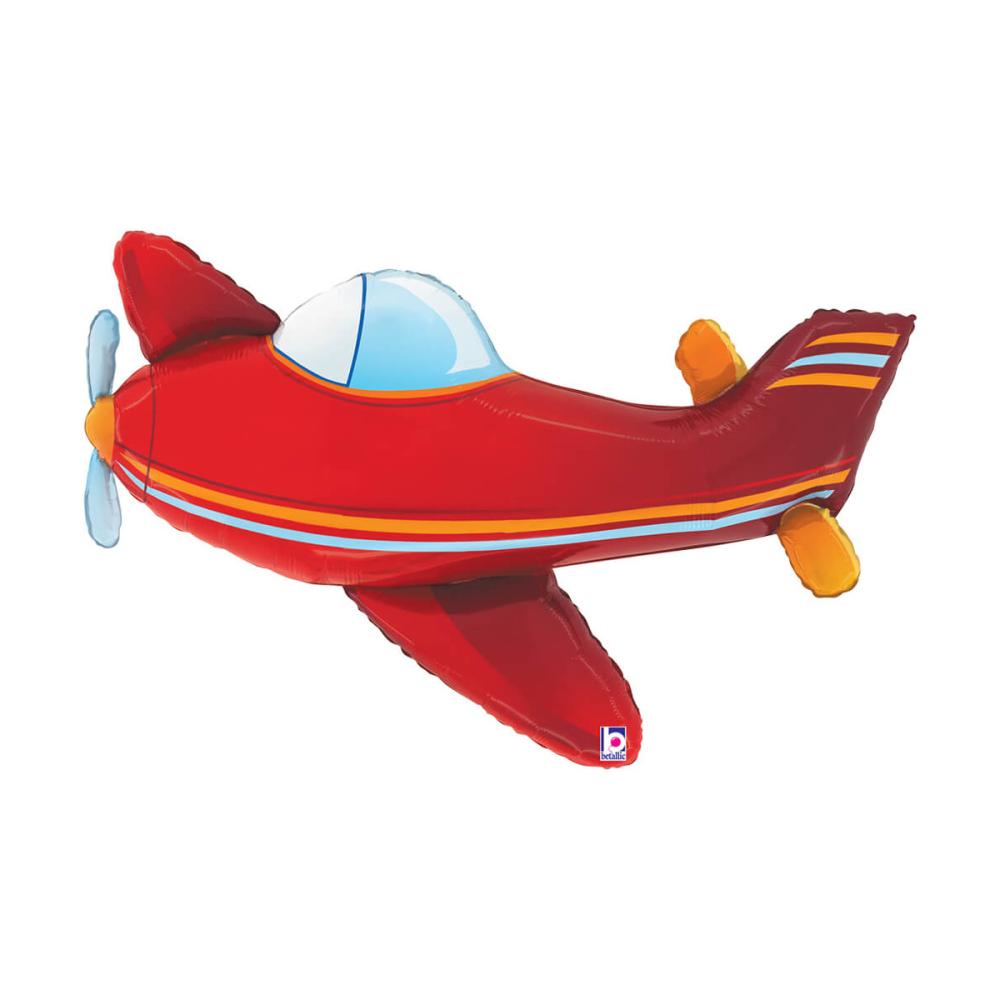 Folieballong - Red Airplane Shape 94 cm