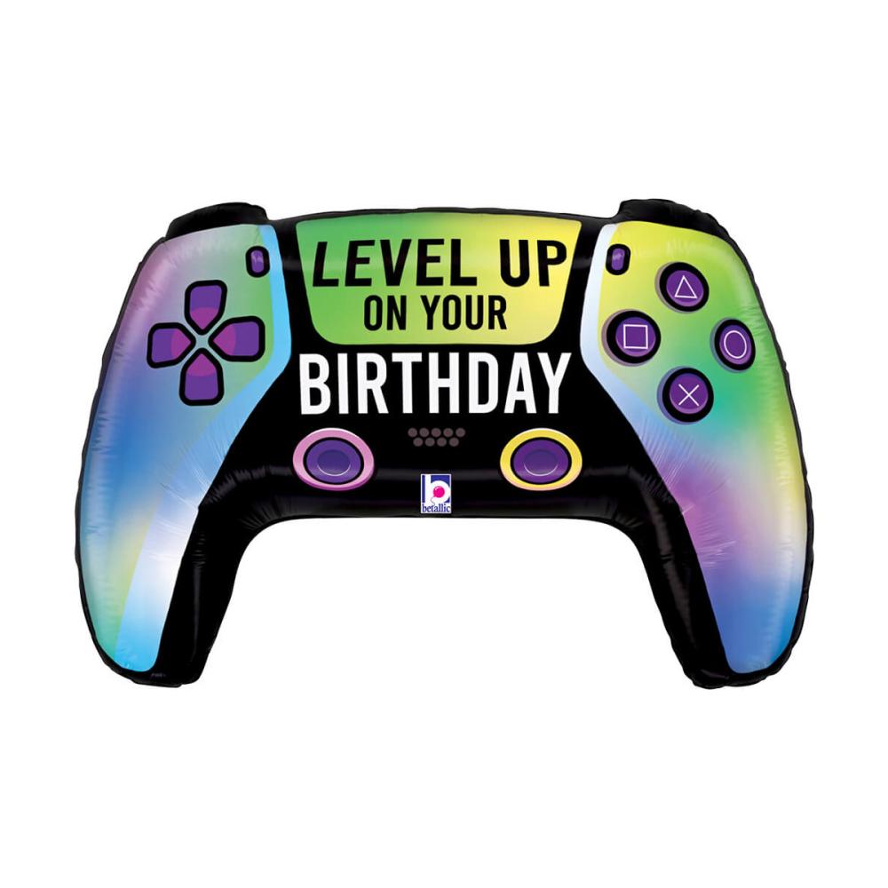 Folieballong - Vivid Game Controller Birthday 76 cm