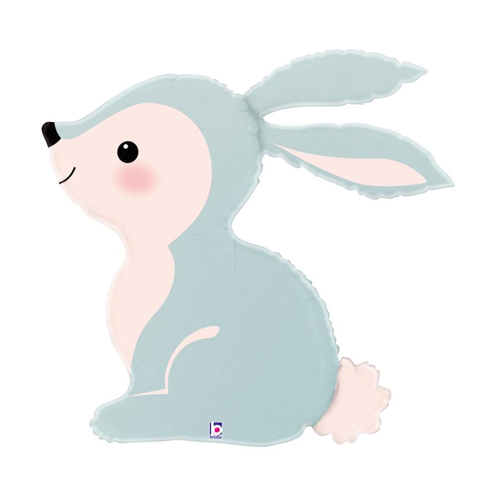 Folieballong - Woodland Bunny Blue Shape 91 cm