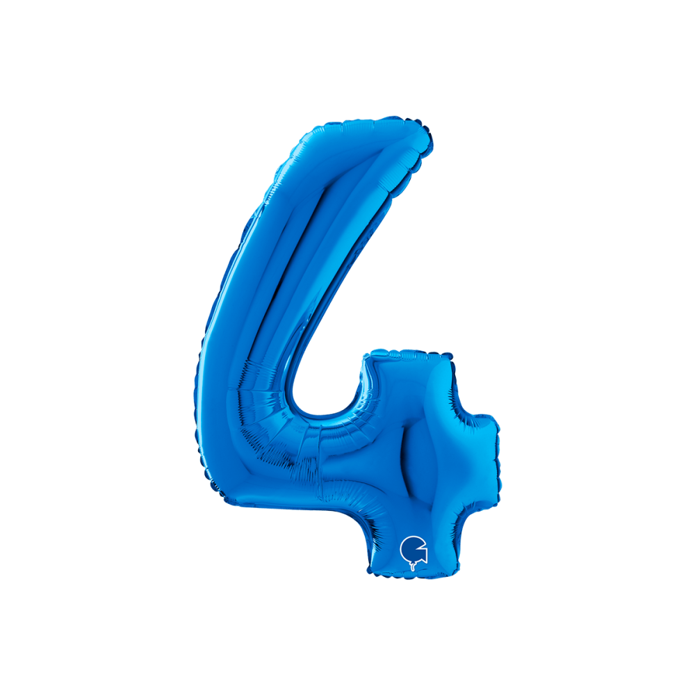 Ballongsiffra - Fyra Blå 66 cm