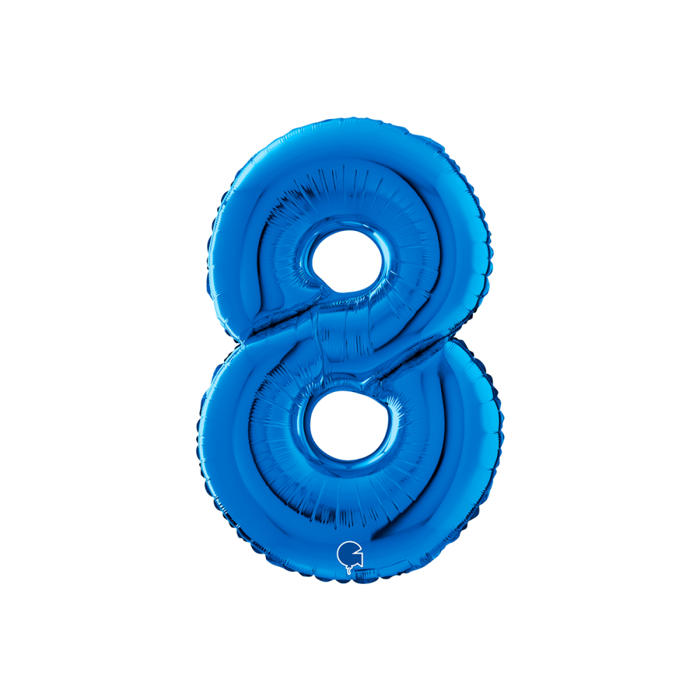 Ballongsiffra - Åtta Blå 66 cm