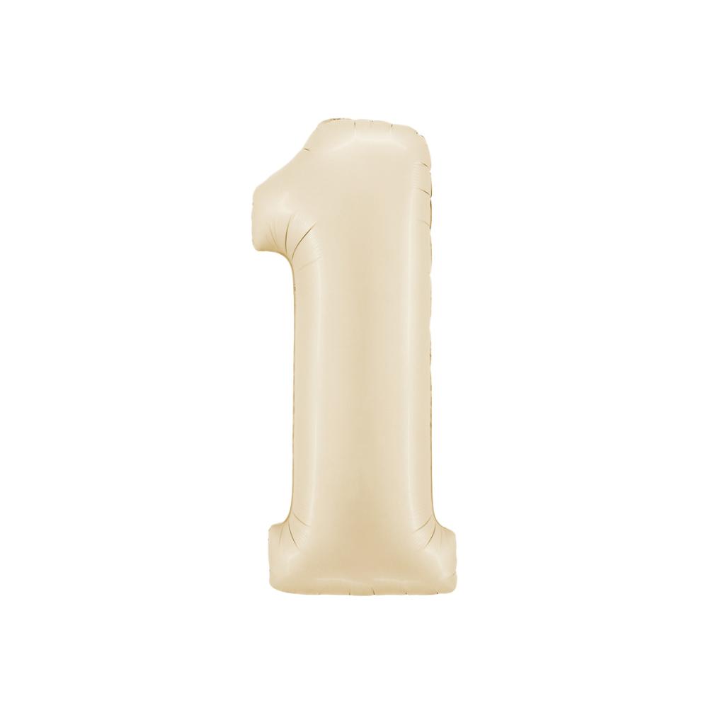 Ballongsiffra - Ett Satin Cream 66 cm
