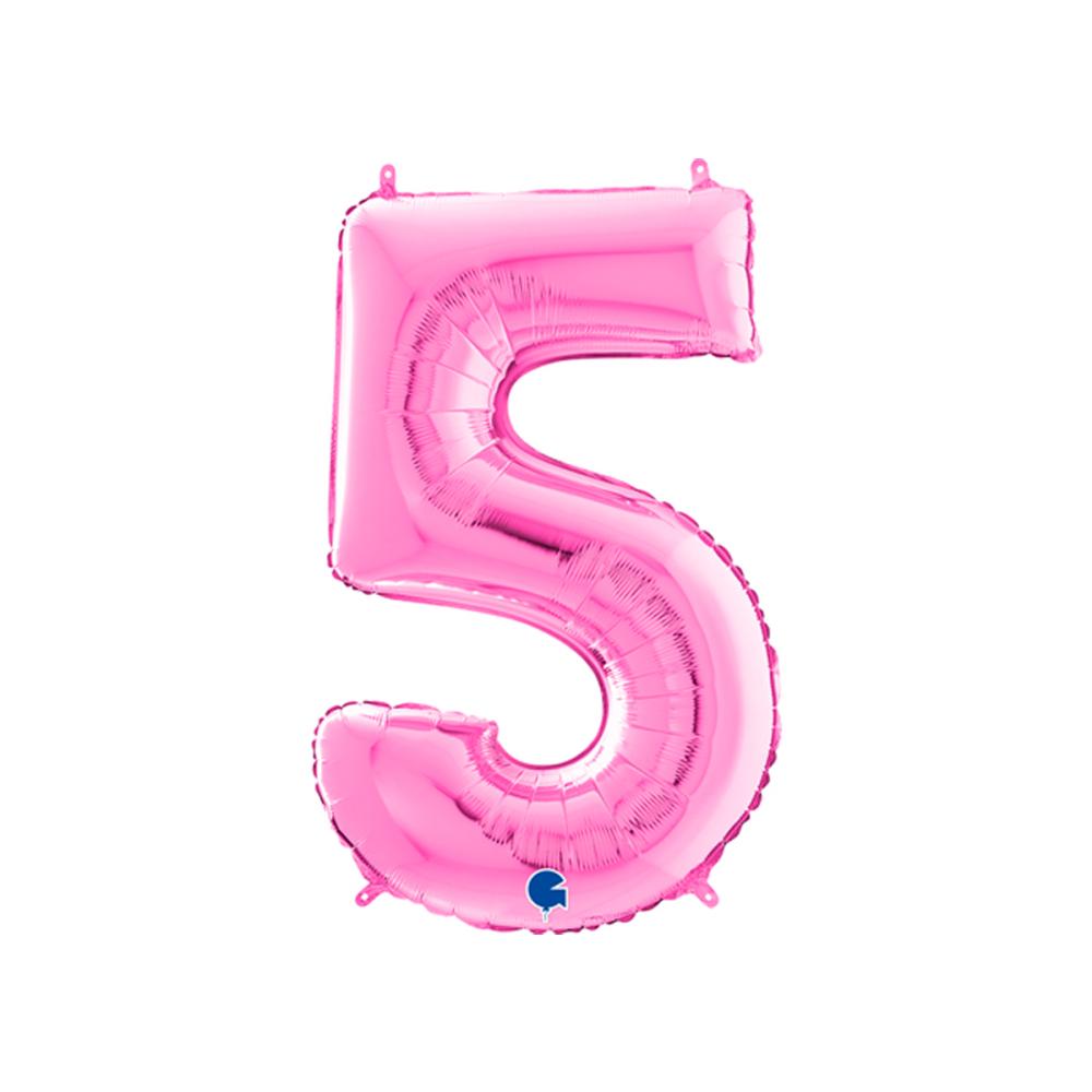 Ballongsiffra - Fem Rosa 66 cm