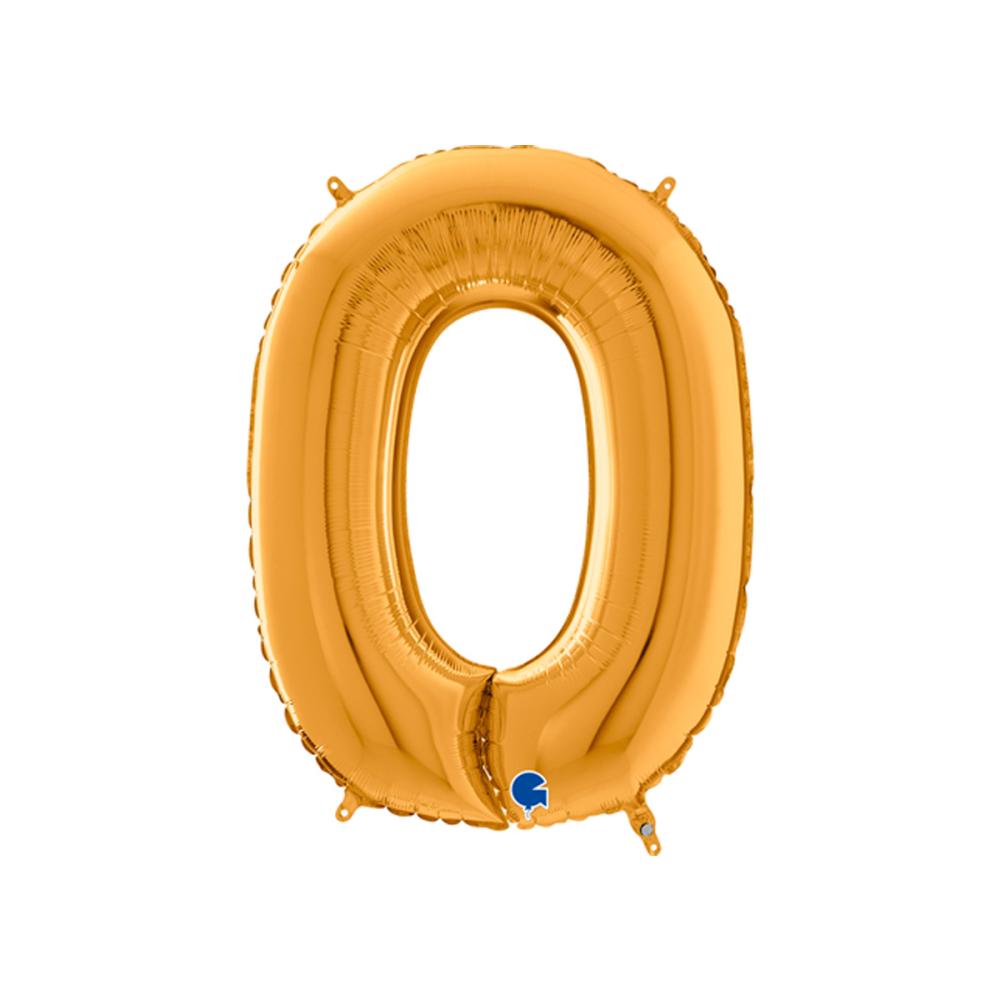Ballongsiffra - Noll Guld 66 cm