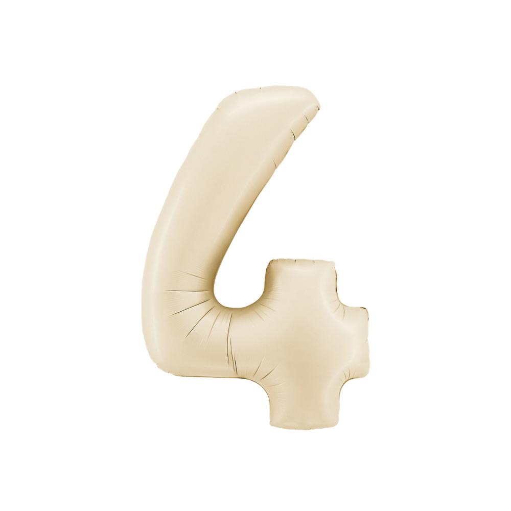 Ballongsiffra - Fyra Satin Cream 66 cm