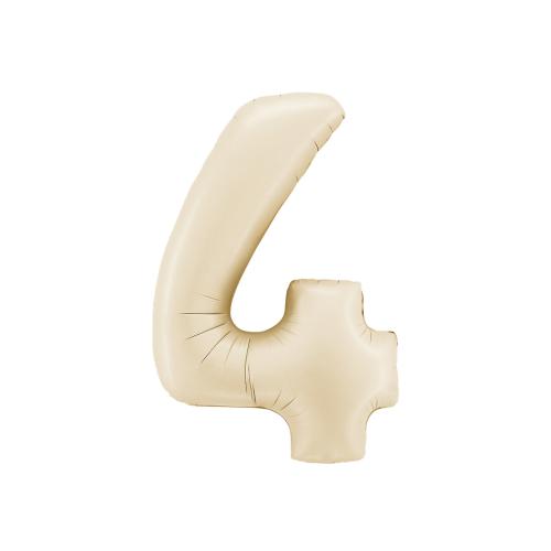 Ballongsiffra - Fyra Satin Cream 66 cm