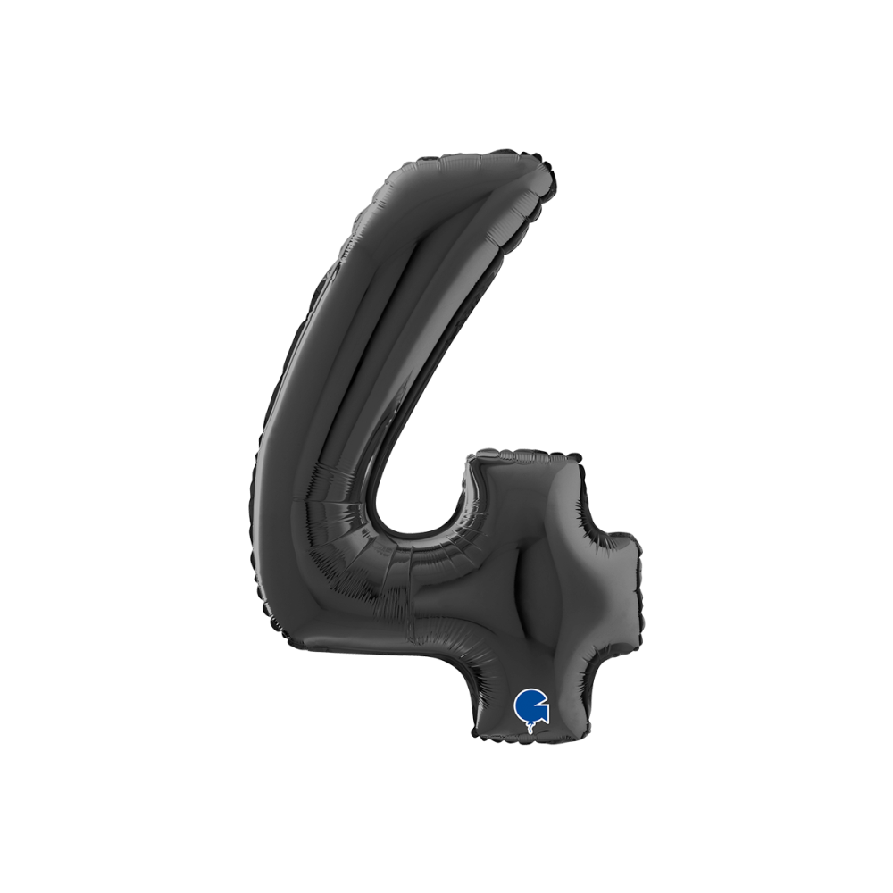 Ballongsiffra -  Fyra Svart 66 cm