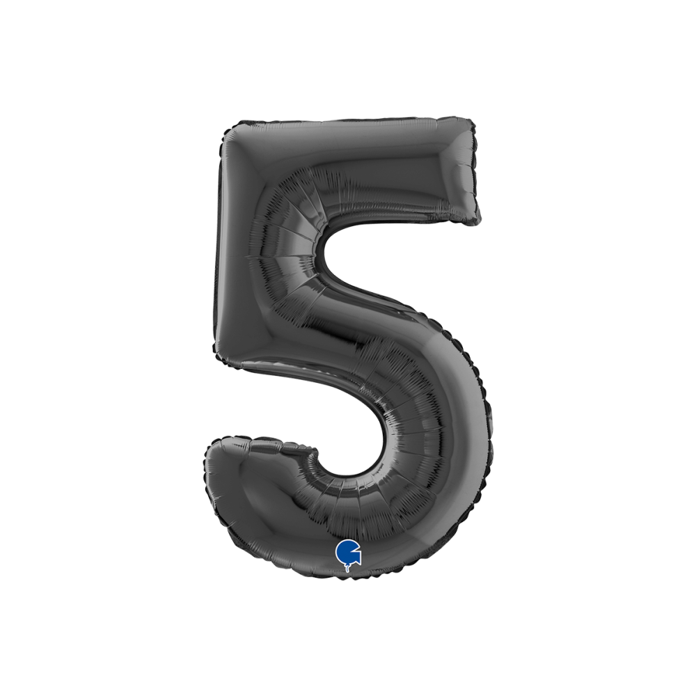 Ballongsiffra -  Fem Svart 66 cm
