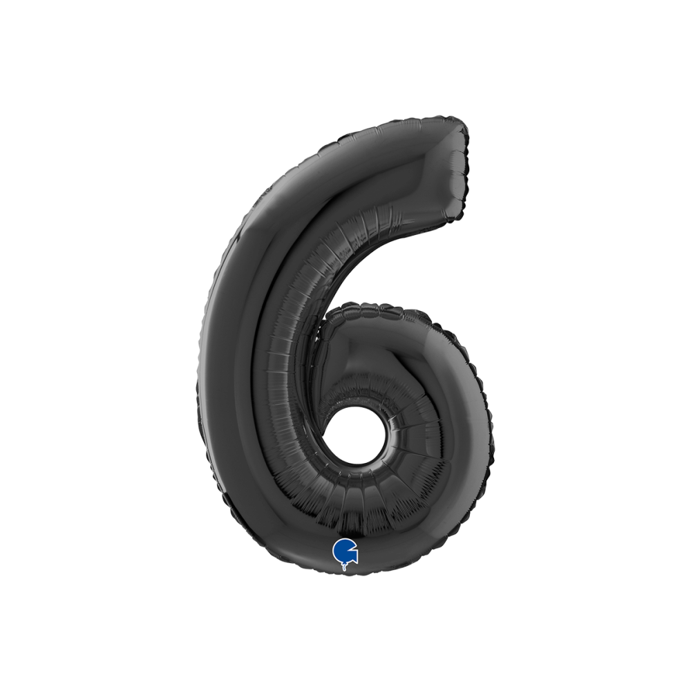 Ballongsiffra -  Sex Svart 66 cm