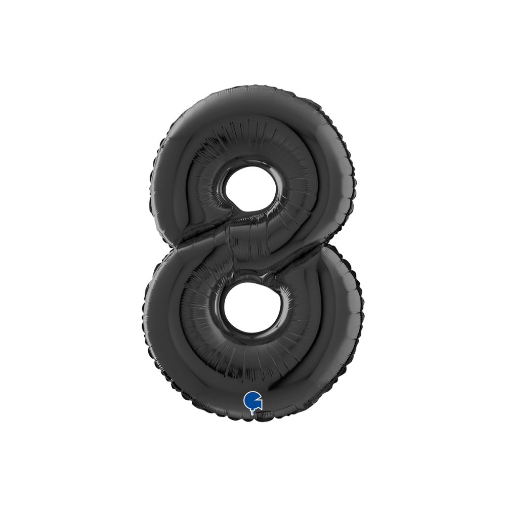 Ballongsiffra -  Åtta Svart 66 cm