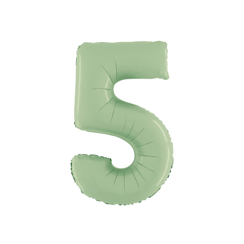 Ballongsiffra - Fem Satin Olive Green 66 cm