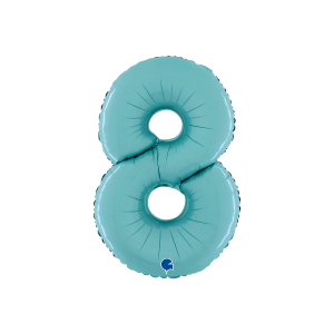 Ballongsiffra -  Åtta Pastellblå 66 cm