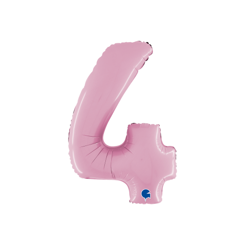 Ballongsiffra -  Fyra Pastellrosa 66 cm