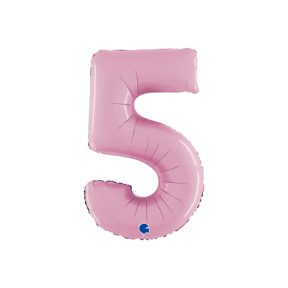 Ballongsiffra -  Fem Pastellrosa 66 cm
