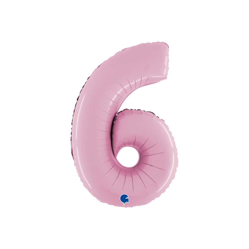 Ballongsiffra -  Sex Pastellrosa 66 cm