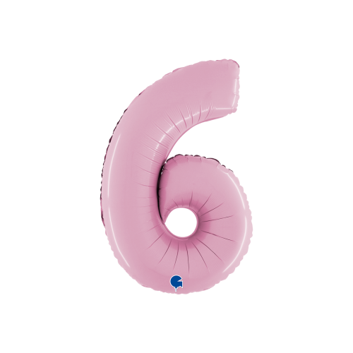 Ballongsiffra -  Sex Pastellrosa 66 cm