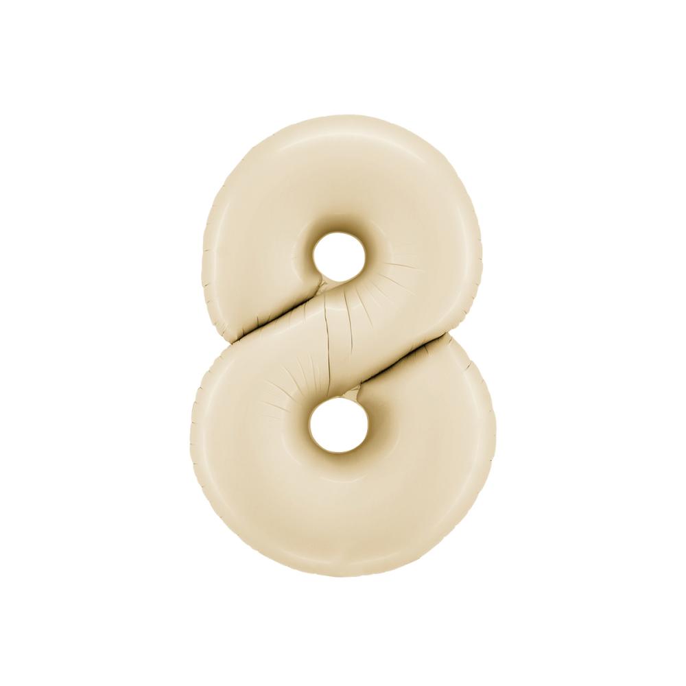 Ballongsiffra - Åtta Satin Cream 66 cm