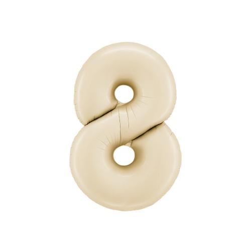 Ballongsiffra - Åtta Satin Cream 66 cm