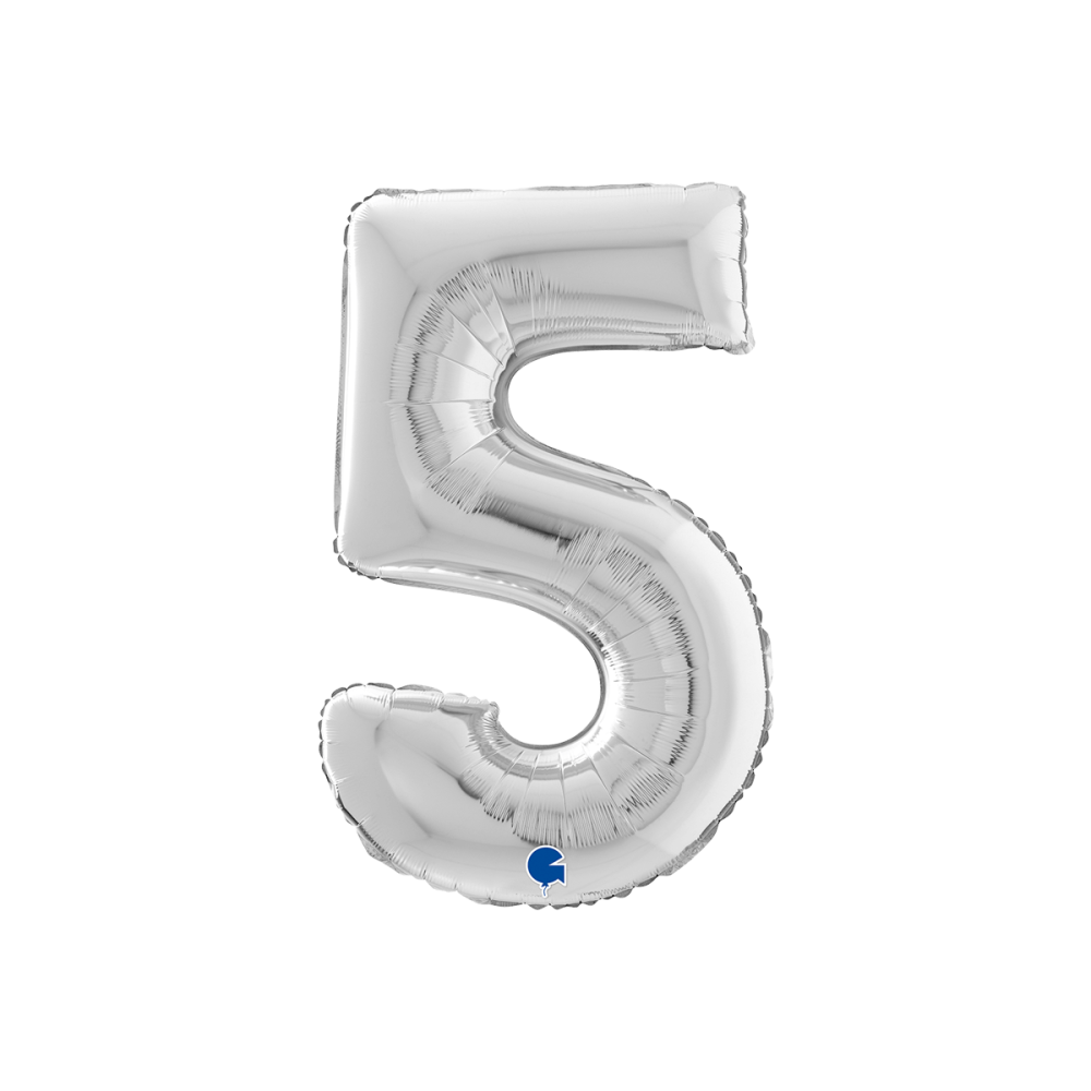 Ballongsiffra - Fem Silver 66 cm