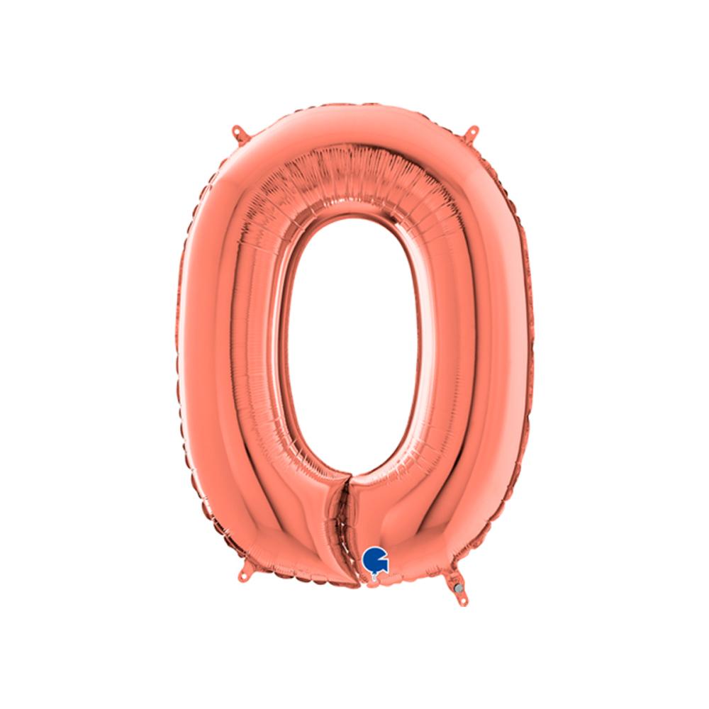Ballongsiffra - Noll Rose Gold 66 cm